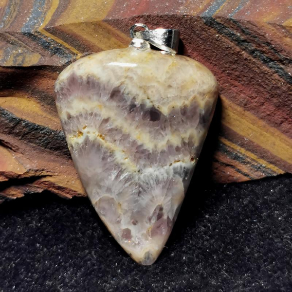 Chevron Amethyst Anhänger